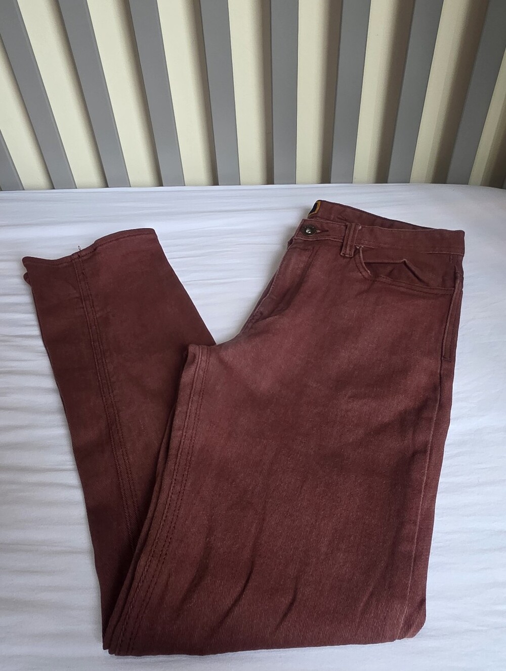 Halifax Mens Rust Colored Skinny Jeans Size 36W 32L
